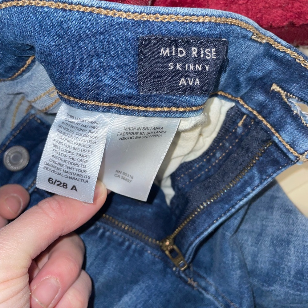 New Without Tags Lucky Brand Mid Rise Skinny Ava Blue Jeans *make offers* - Picture 7 of 8